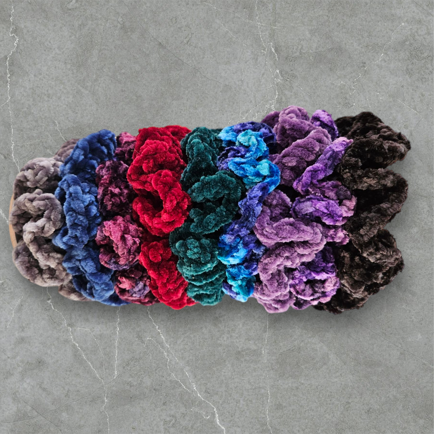 Gemstone Color-Themed Scrunchies